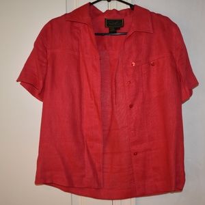 Red Women's Collared Shirt